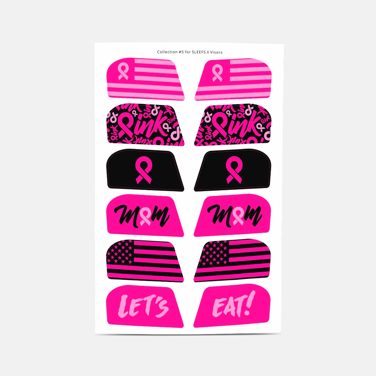 Stickers for Helmet Visor Tabs Collection 