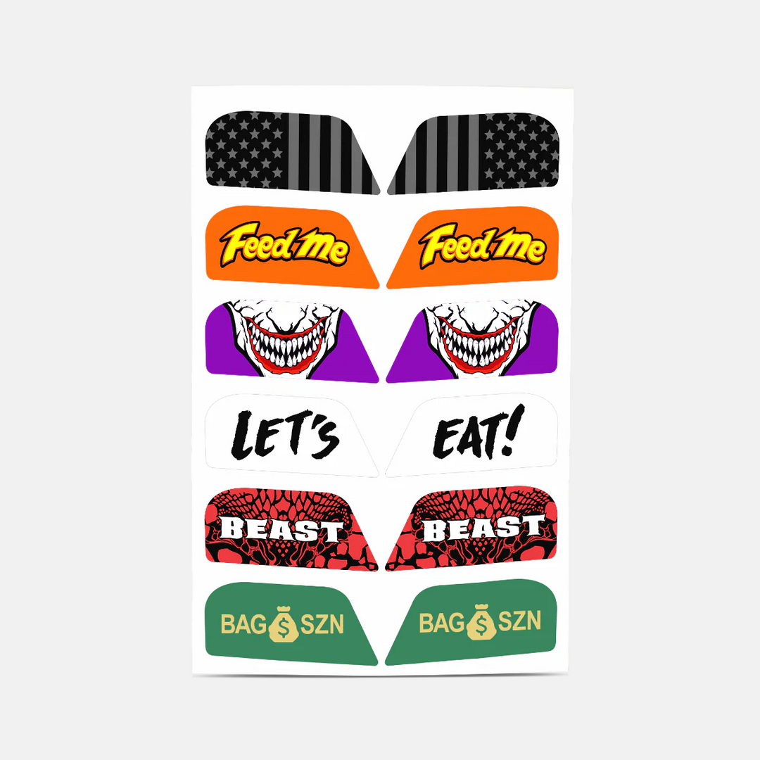 Stickers for Helmet Visor Tabs Collection #2