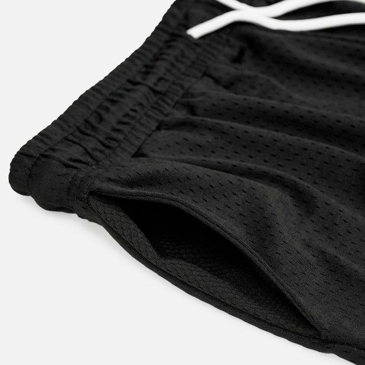 SLF Baseball Patch Black Shorts - 5"