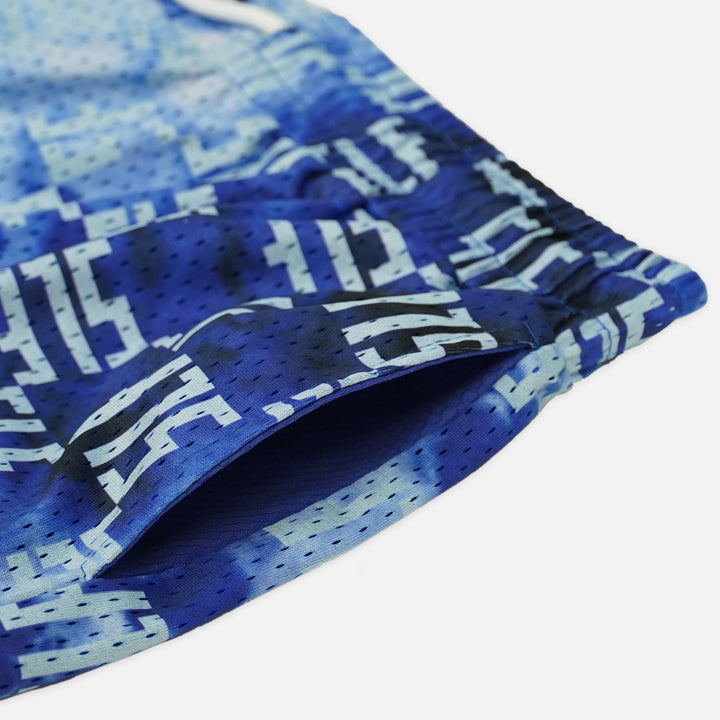 SLF Checkered Pattern Blue Shorts - 5"