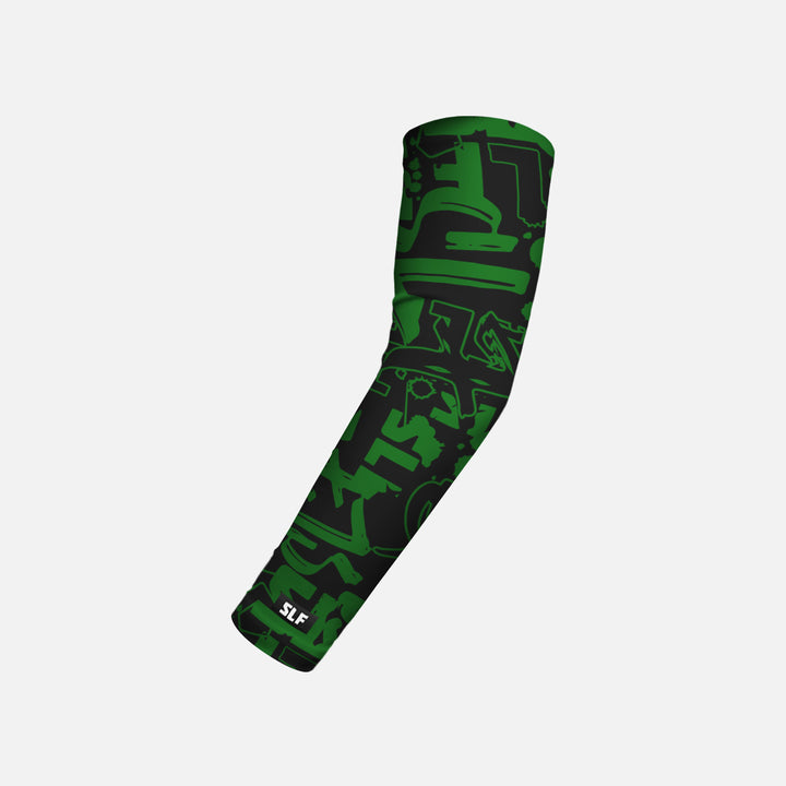 SLF Graffiti Splatter Green Kids Arm Sleeve