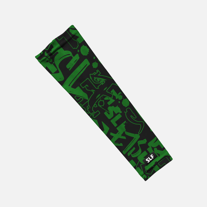 SLF Graffiti Splatter Green Kids Arm Sleeve