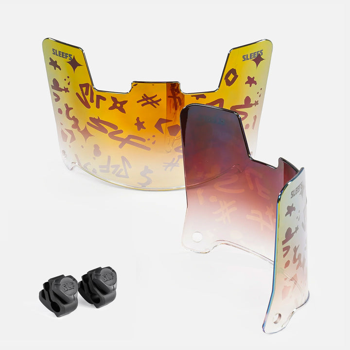SLF Milan Pattern Gold Helmet Eye-Shield Visor for Kids
