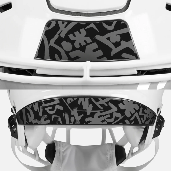 SLF Graffiti Tactical Riddell Speedflex Front and Back Bumper Sticker Kit Black / 2025 or older