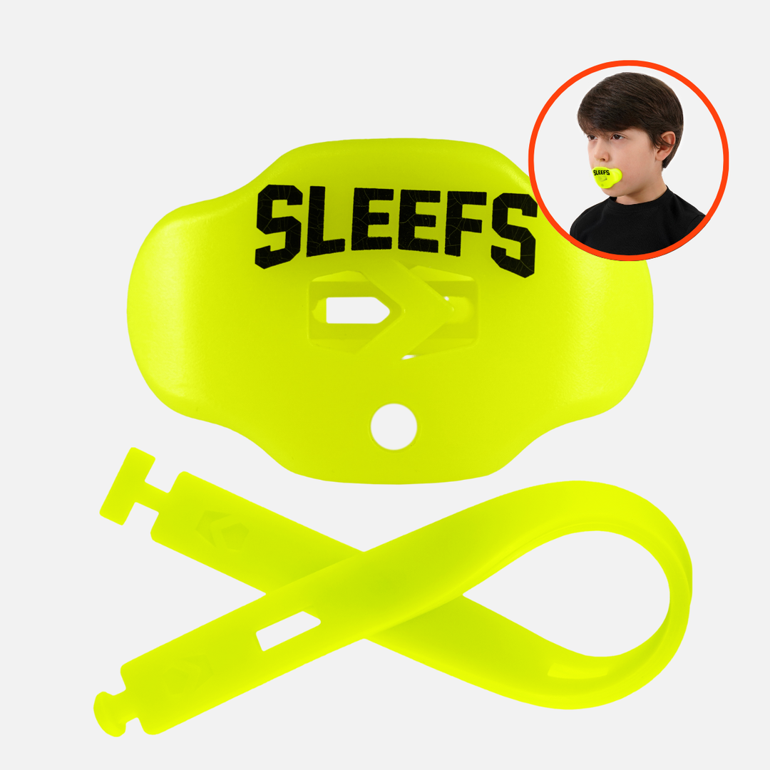Safety Yellow Kids Soft Football Mouthguard with Logo