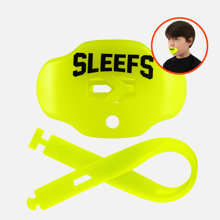 Safety Yellow Kids Soft Football Mouthguard with Logo