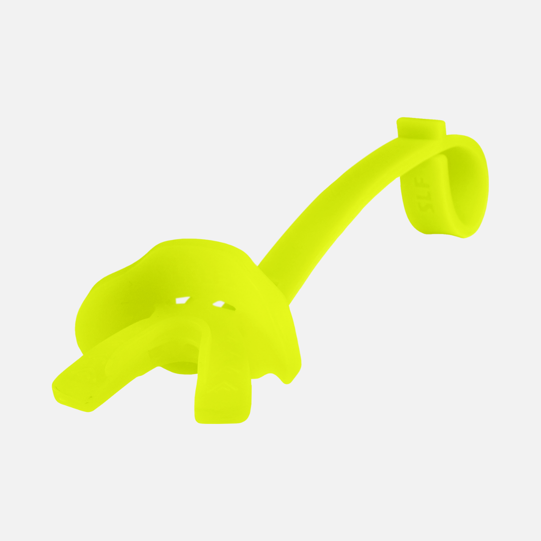 Safety Yellow Kids Soft Football Mouthguard with Logo