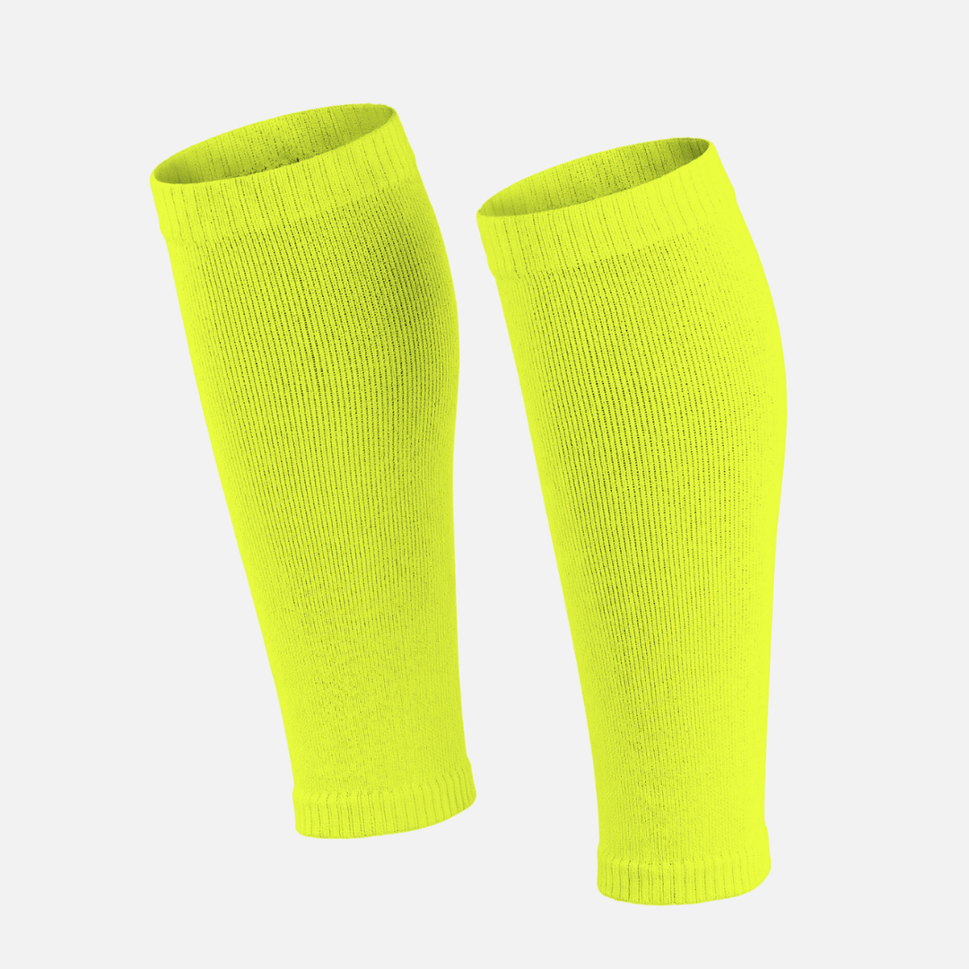 Safety Yellow Knitted Compression Calf Sleeves