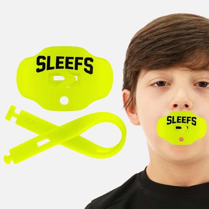 Safety Yellow Kids Soft Football Mouthguard with Logo
