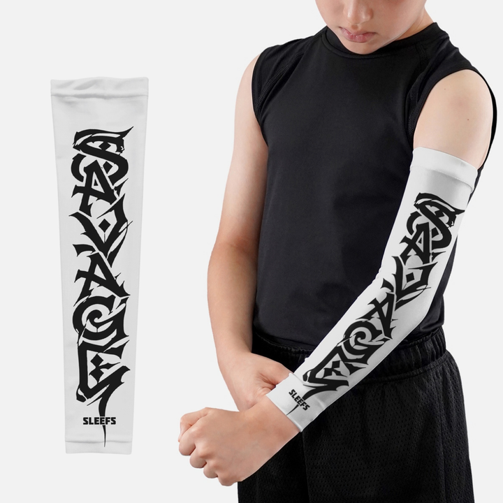 Savage Ink White Kids Arm Sleeve