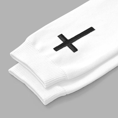 Faith Cross White Scrunchie Leg Sleeves