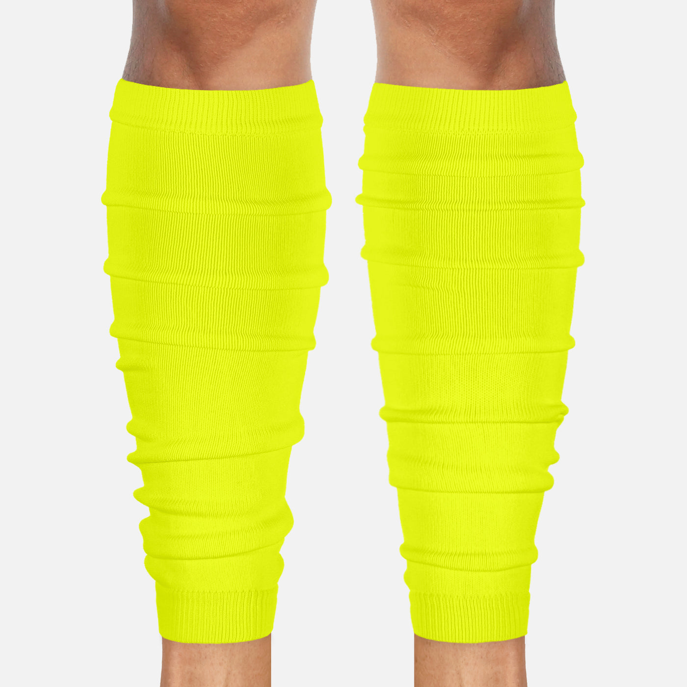 Safety Yellow Scrunchie Leg Sleeves