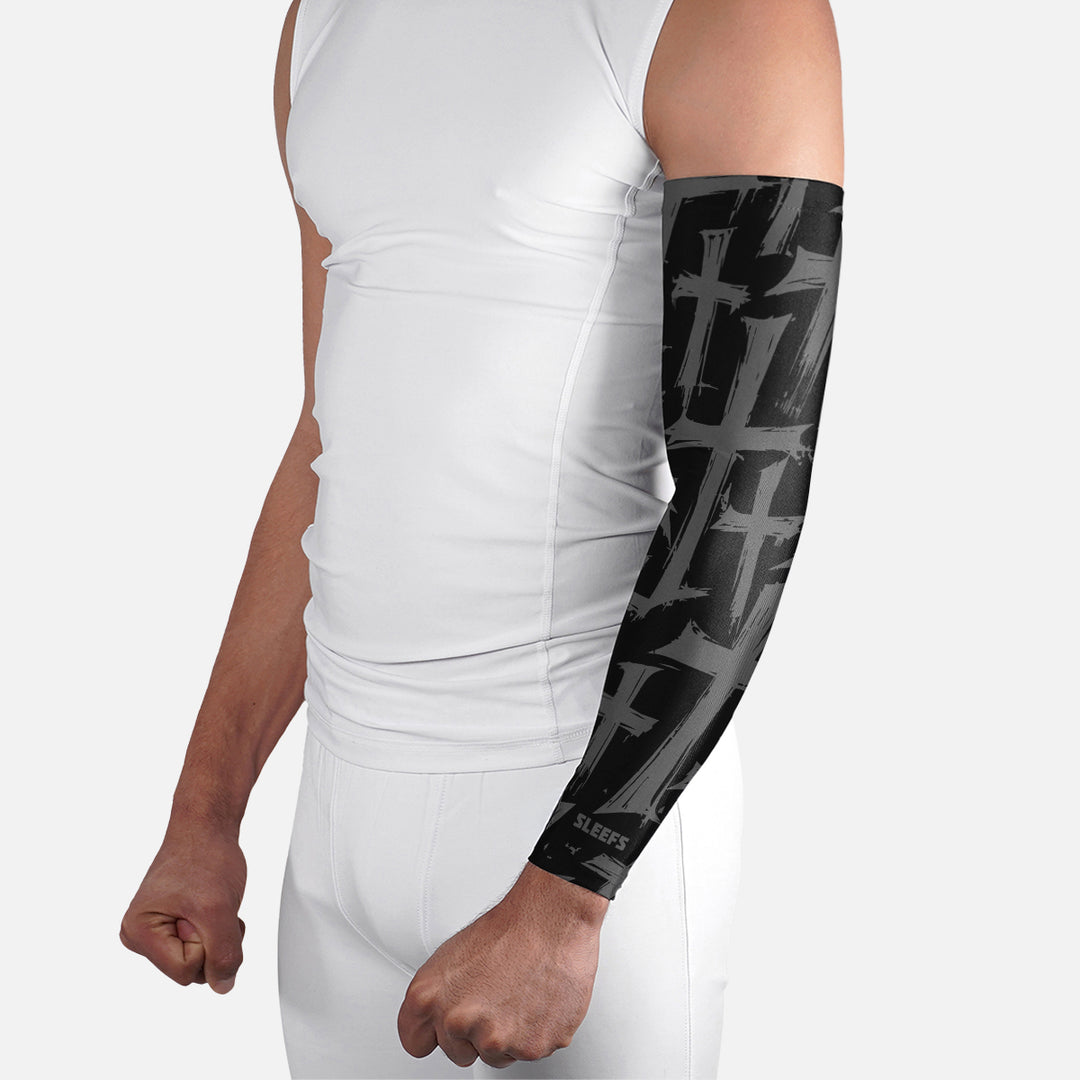 Shadow Cross Pattern Arm Sleeve