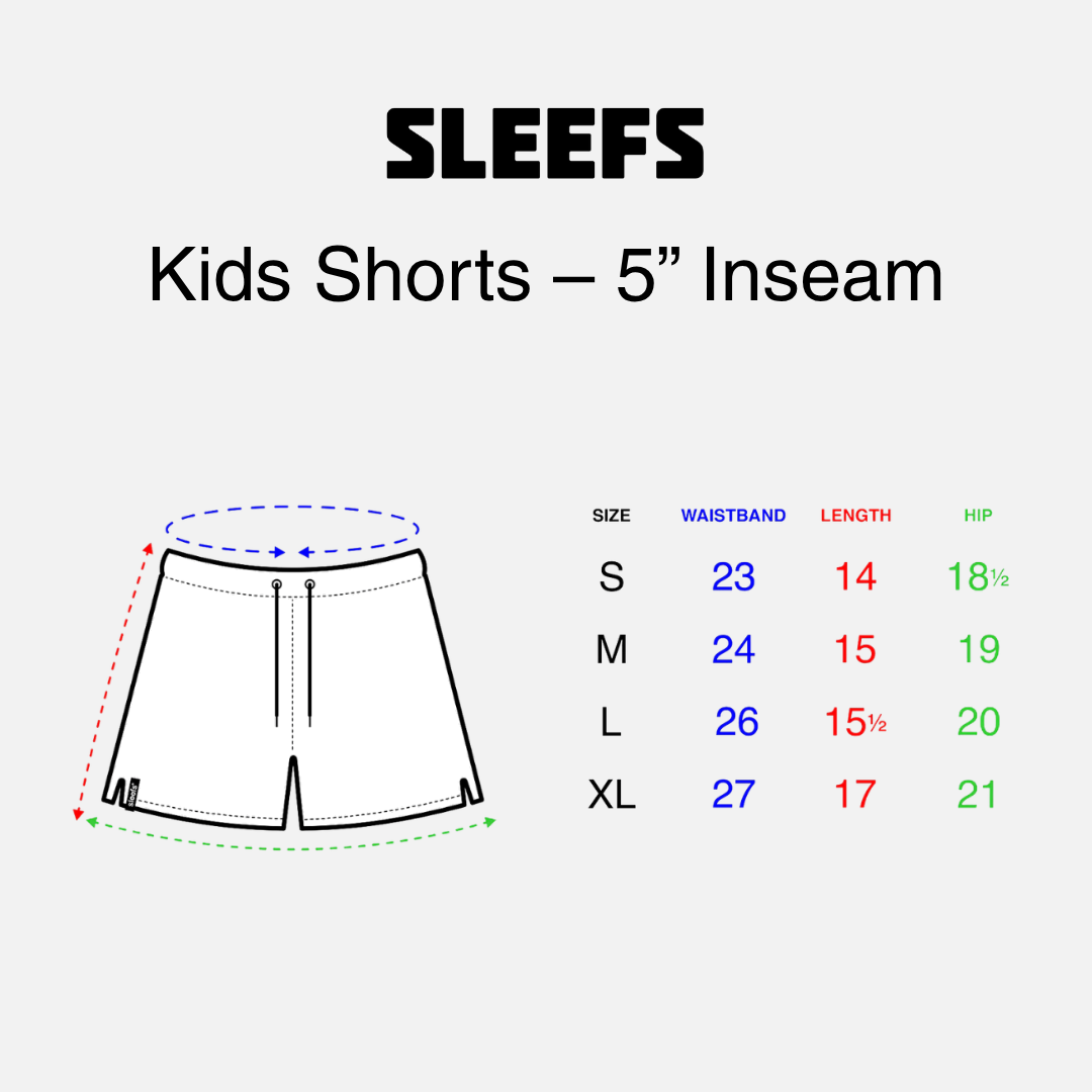 Pixel Donuts Light Blue Kids Shorts - 5"