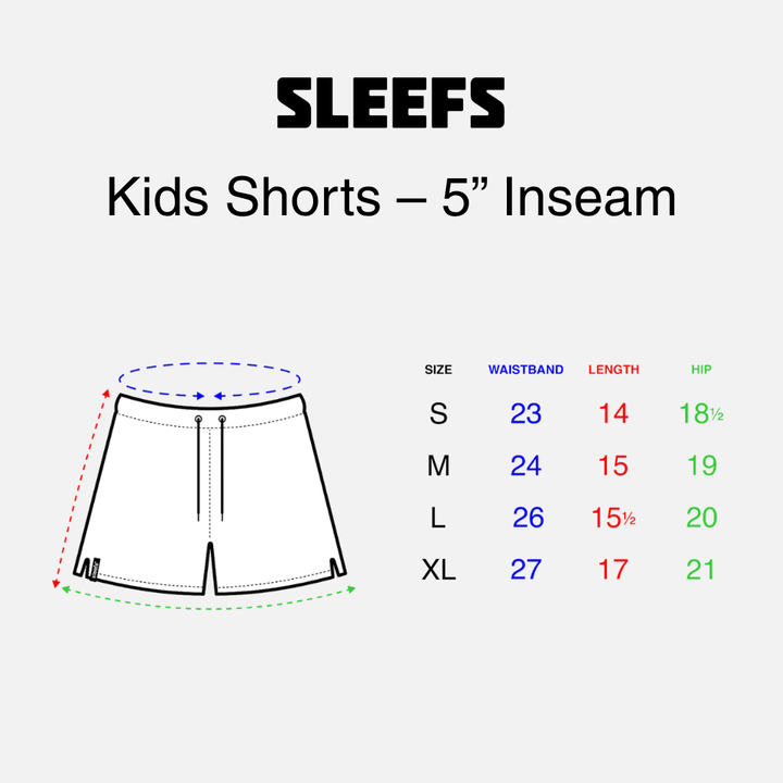 Pixel Donuts Light Blue Kids Shorts - 5"
