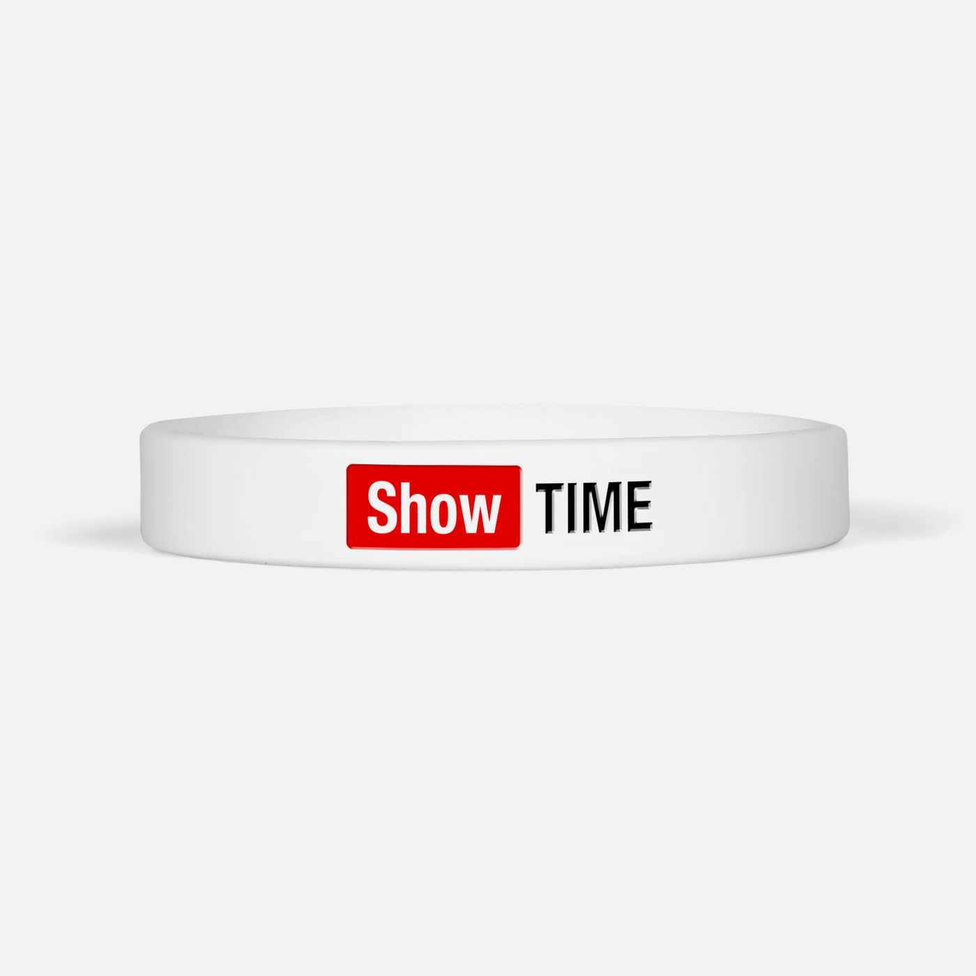 Showtime White Motivational Wristband