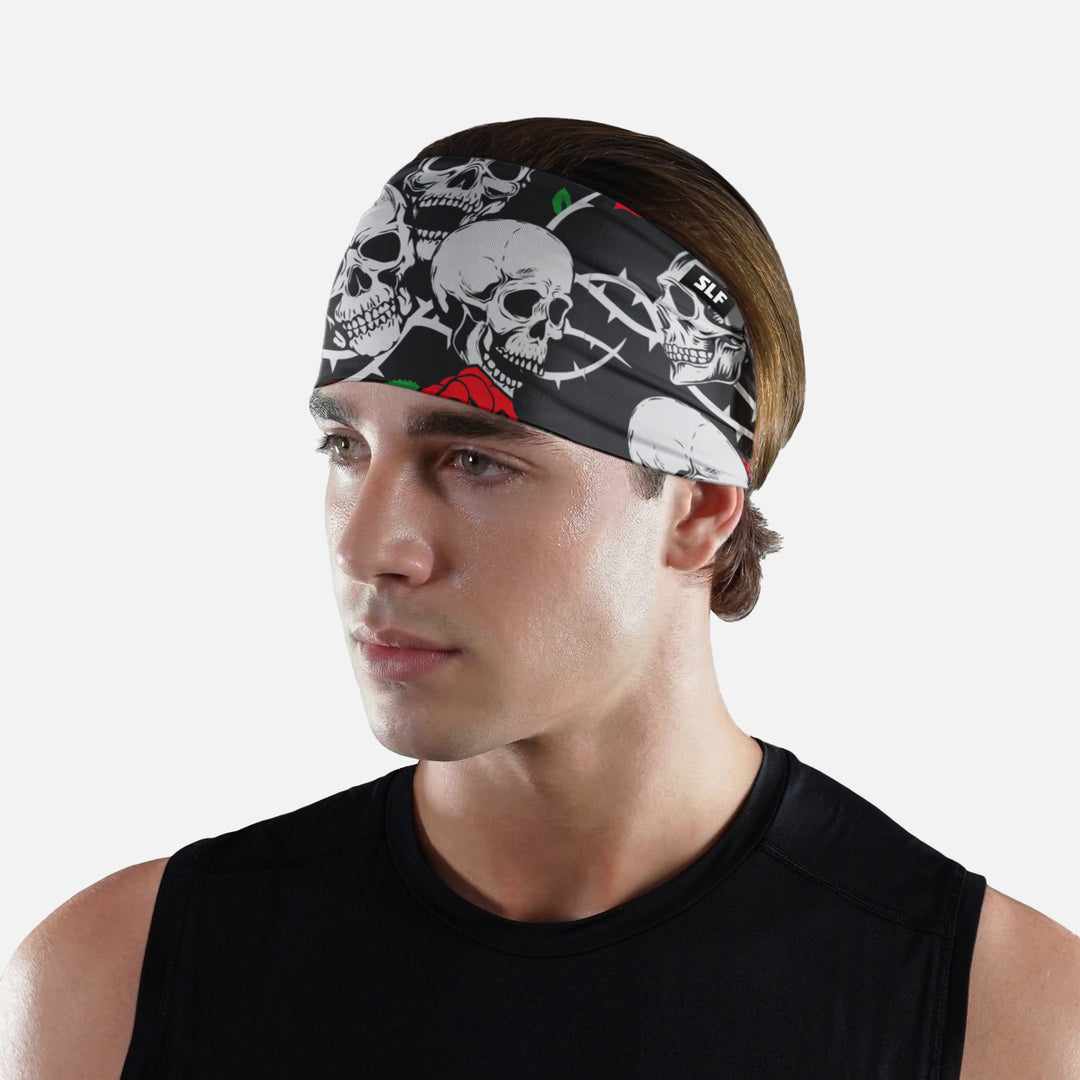 Skulls and Roses Headband