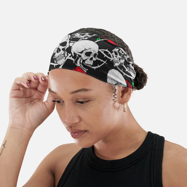 Skulls and Roses Headband