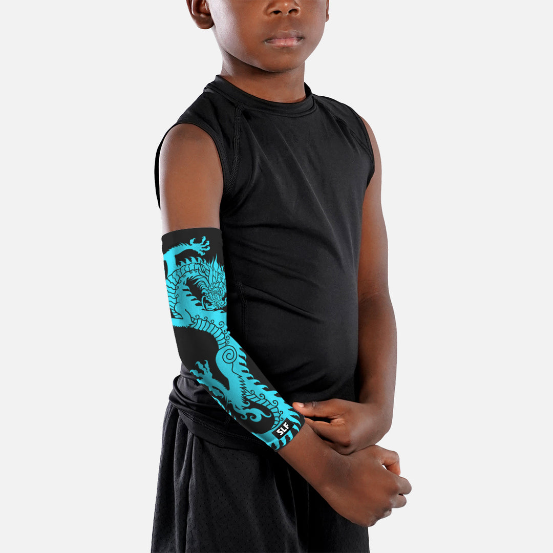 Sky Blue Dragon Kids Arm Sleeve
