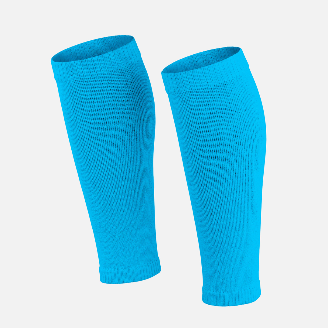 Hue Sky Blue Knitted Compression Calf Sleeves