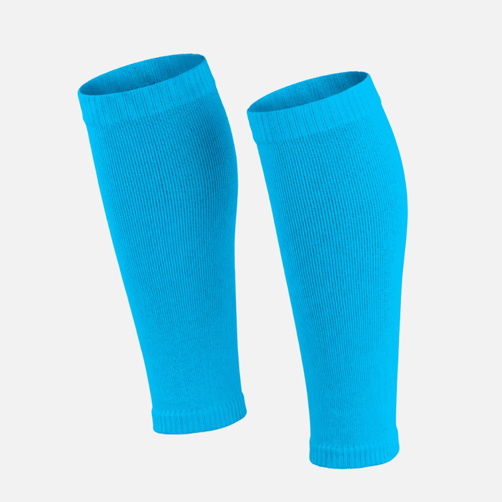 Hue Sky Blue Knitted Compression Calf Sleeves