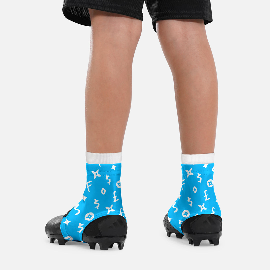Sleefs Lavish Sky Blue Kids Spats / Cleat Covers