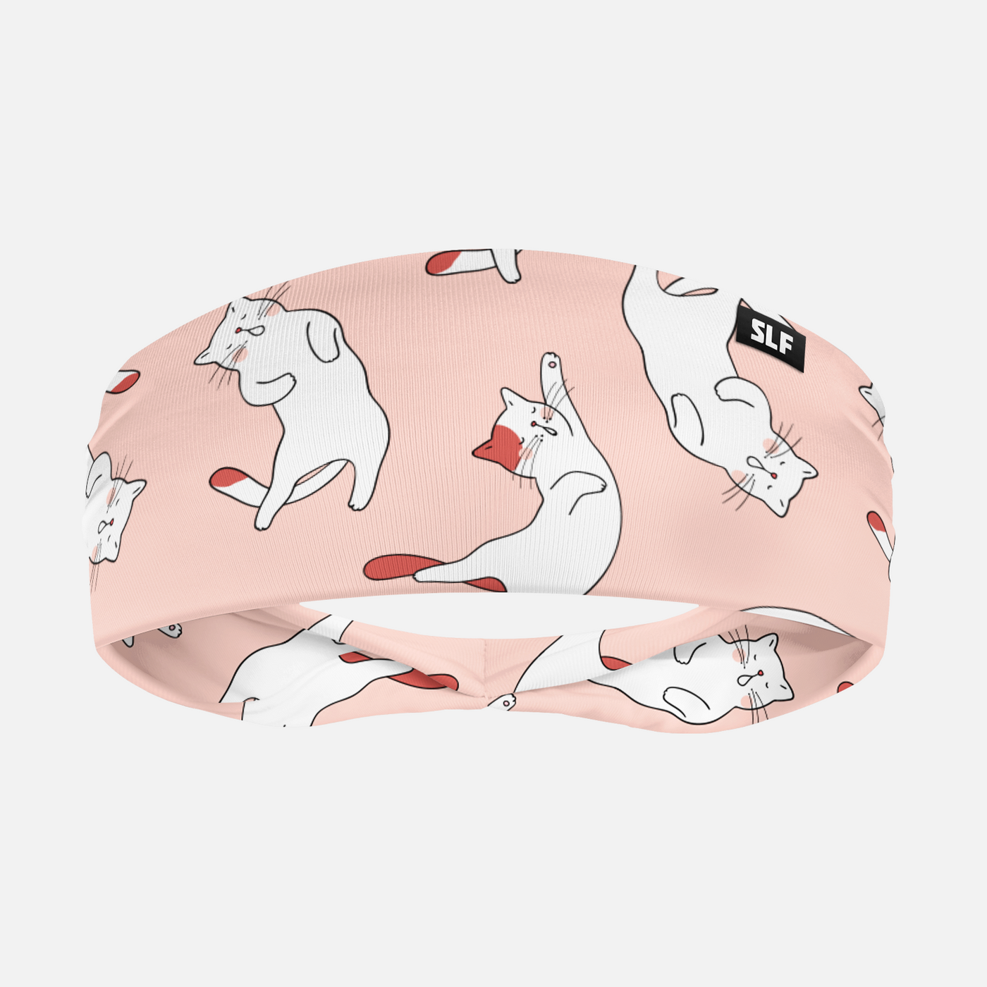 Sleepy Cats Salmon Headband