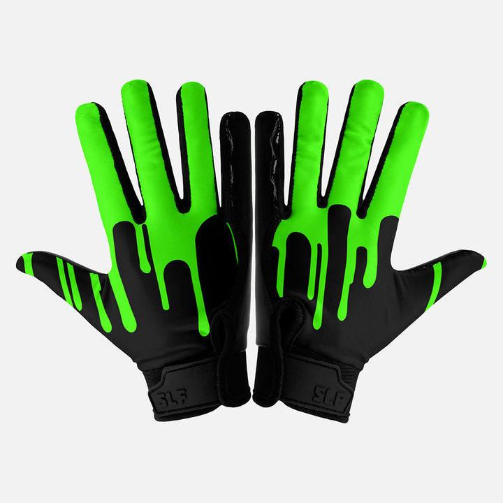Slime Green Sticky Football Receiver Gloves