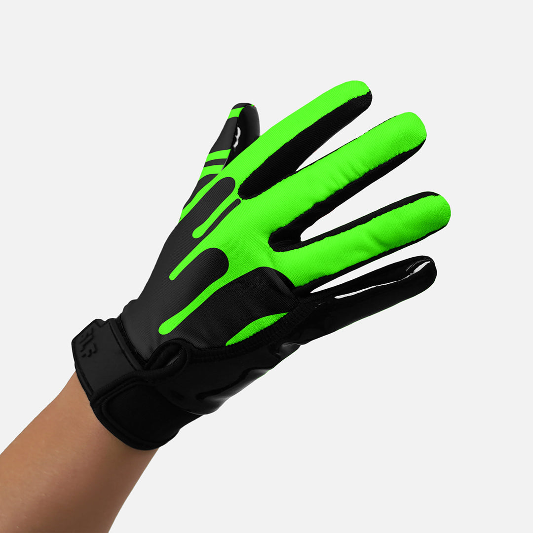 Slime Green Sticky Football Receiver Gloves