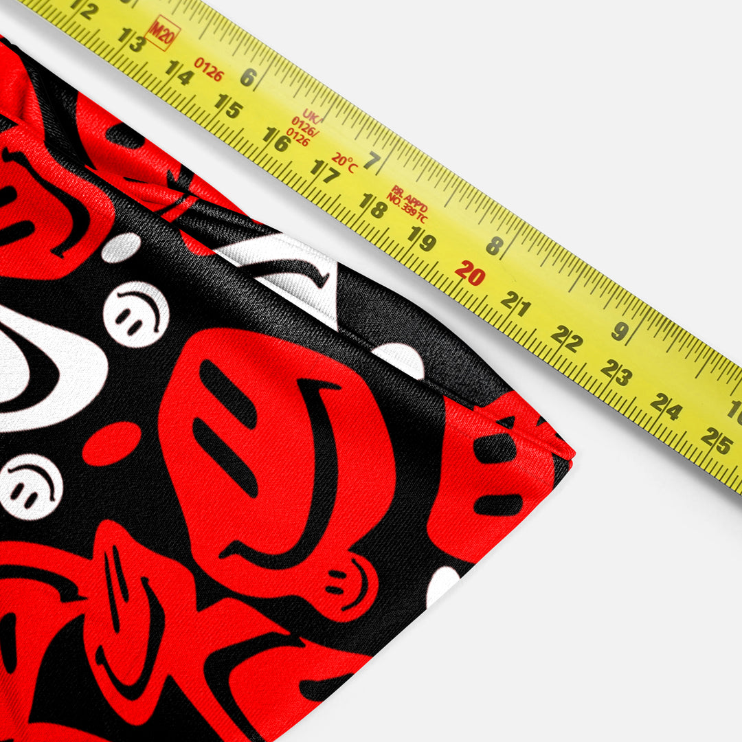 Smiley Faces Red Black Headband