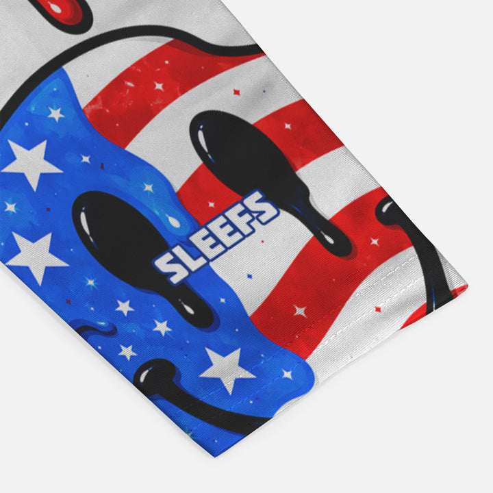 Smiley USA Flag Drip Arm Sleeve