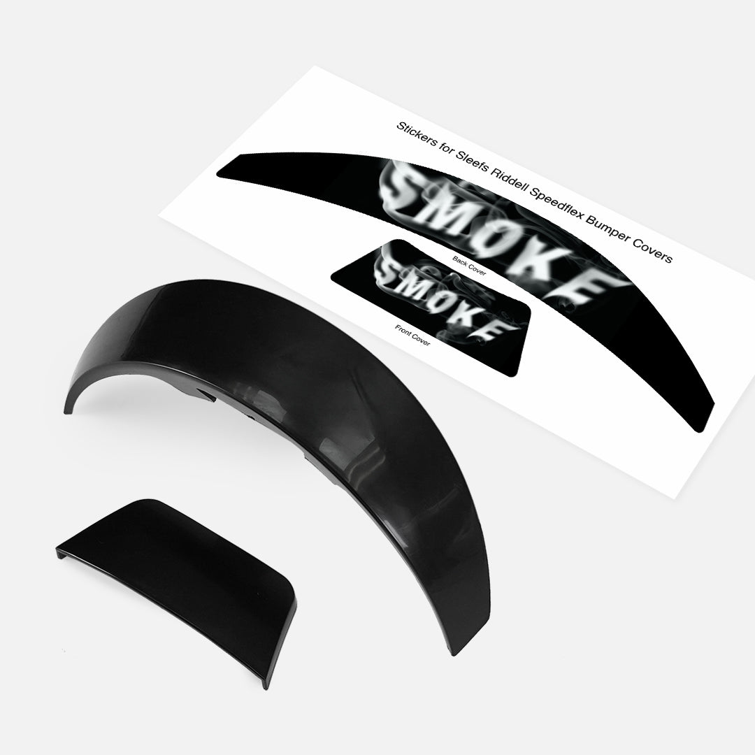 Smoke Riddell Speedflex Front and Back Bumper Sticker Kit