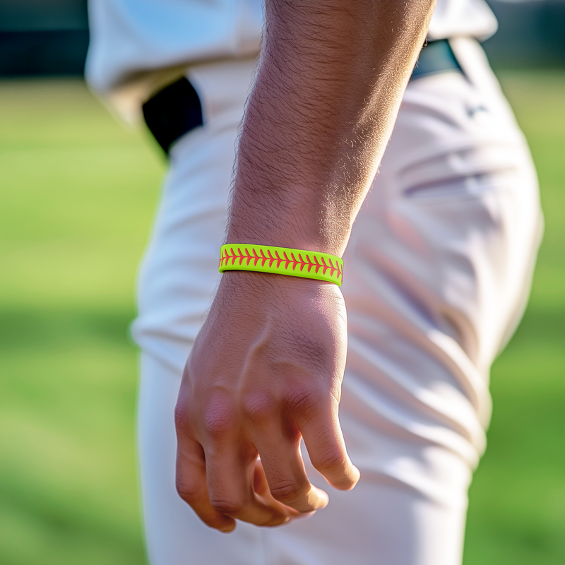 Softball Lace Motivational Wristband