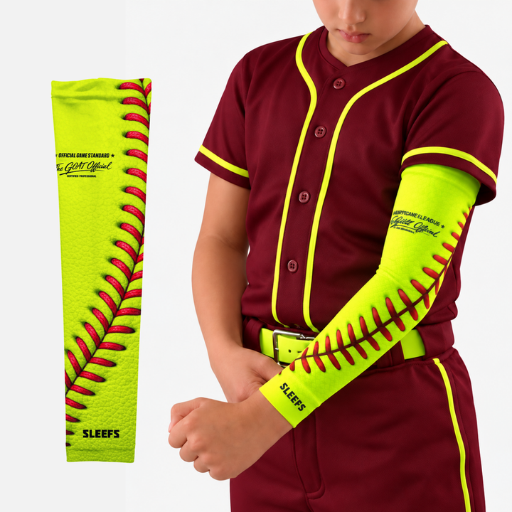 Softball Lace Electric Volt Kids Arm Sleeve