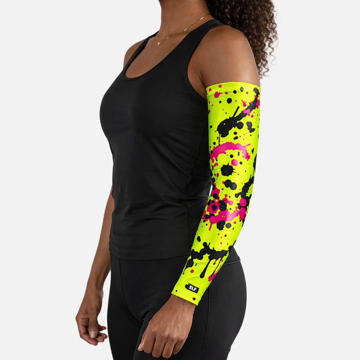 Splatter Green Neon Arm Sleeve