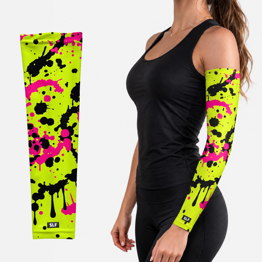 Splatter Green Neon Arm Sleeve