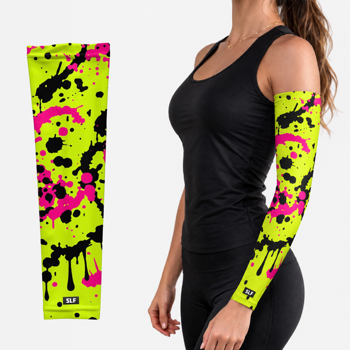 Splatter Green Neon Arm Sleeve
