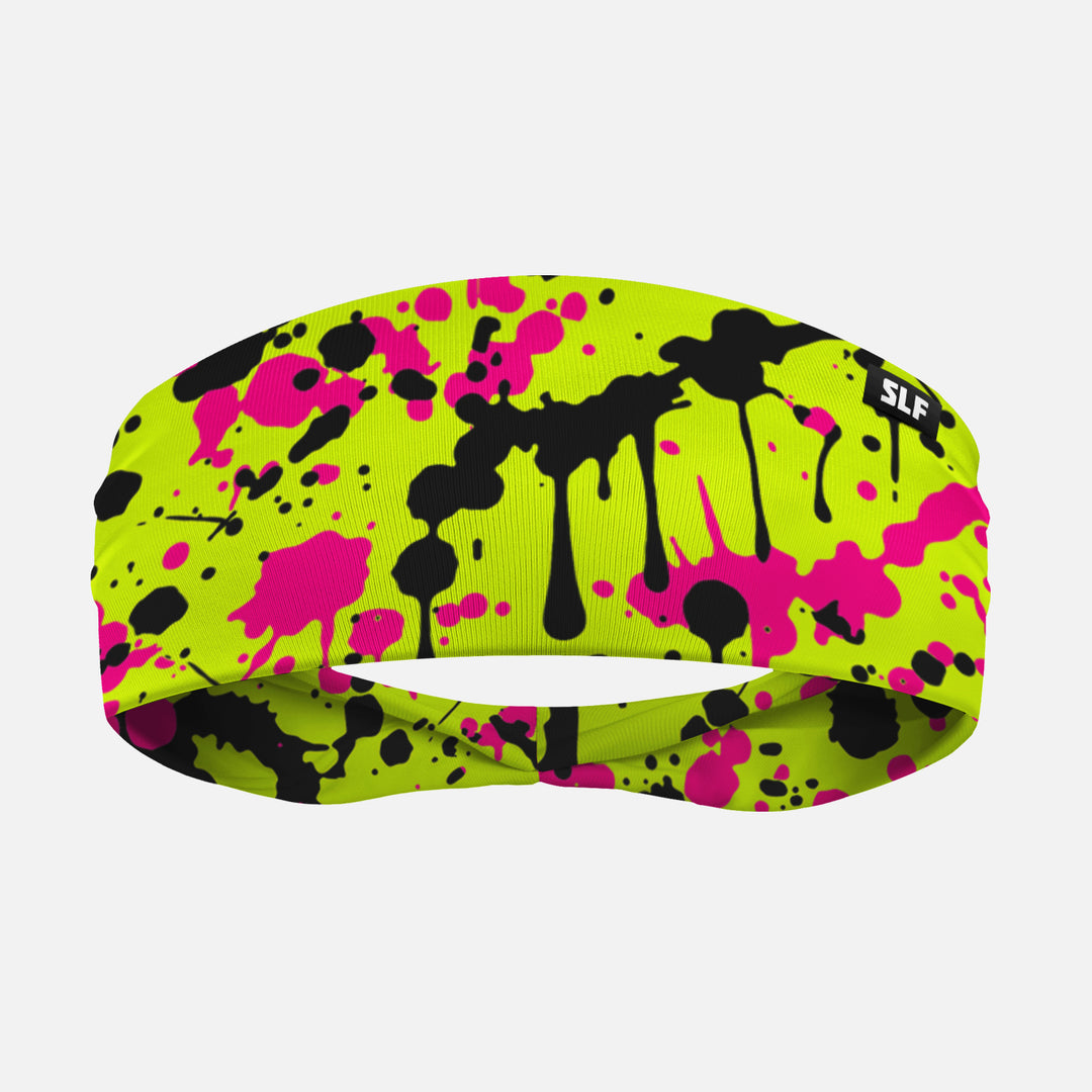 Splatter Green Neon Headband