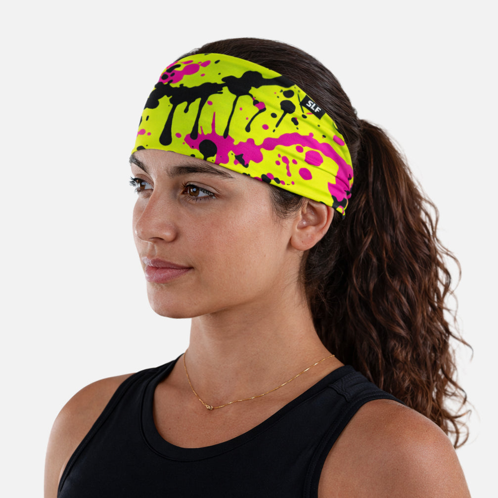 Splatter Green Neon Headband