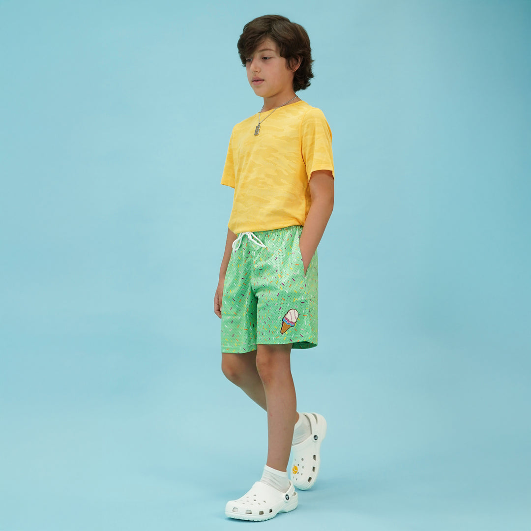 Sprinkle Blast Aquamarine Kids Shorts - 5"
