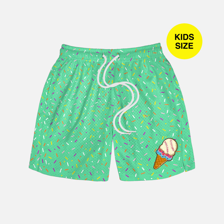 Sprinkle Blast Aquamarine Kids Shorts - 5"