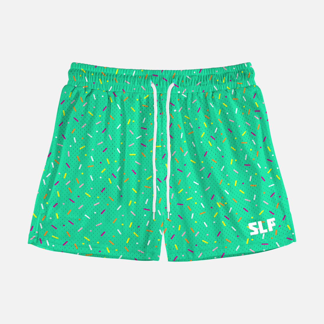 Sprinkle Blast Aquamarine Shorts - 5"