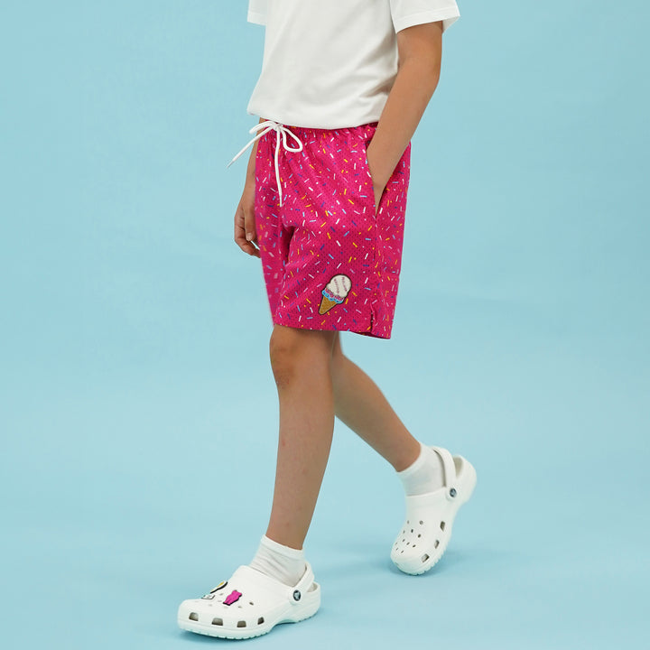 Sprinkle Blast Magenta Kids Shorts - 5"