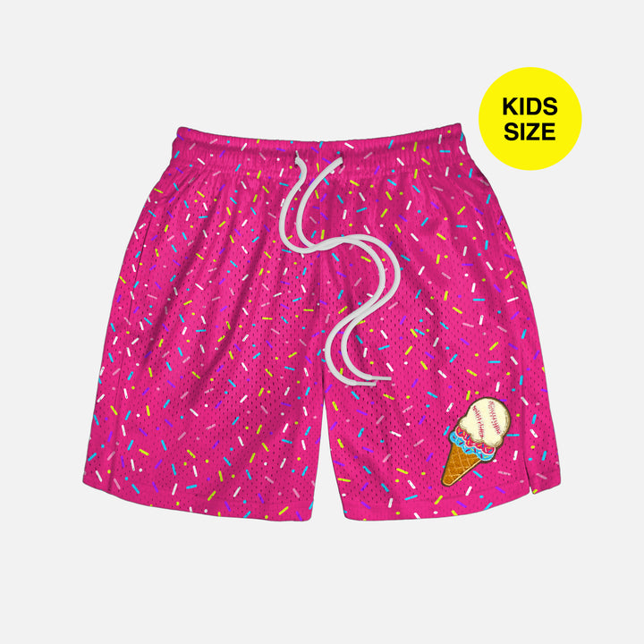 Sprinkle Blast Magenta Kids Shorts - 5"