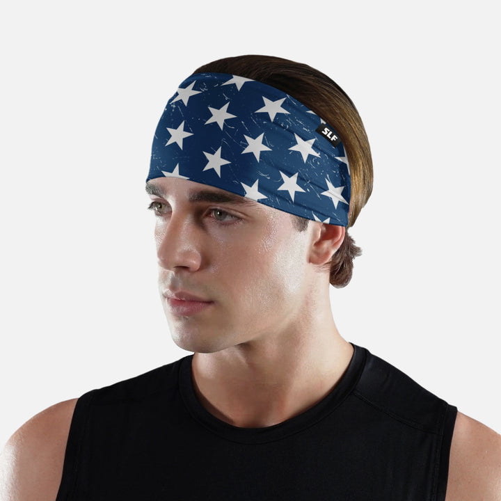 Stars Navy Blue Headband