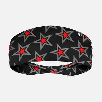 Stars Pattern Black Red Headband