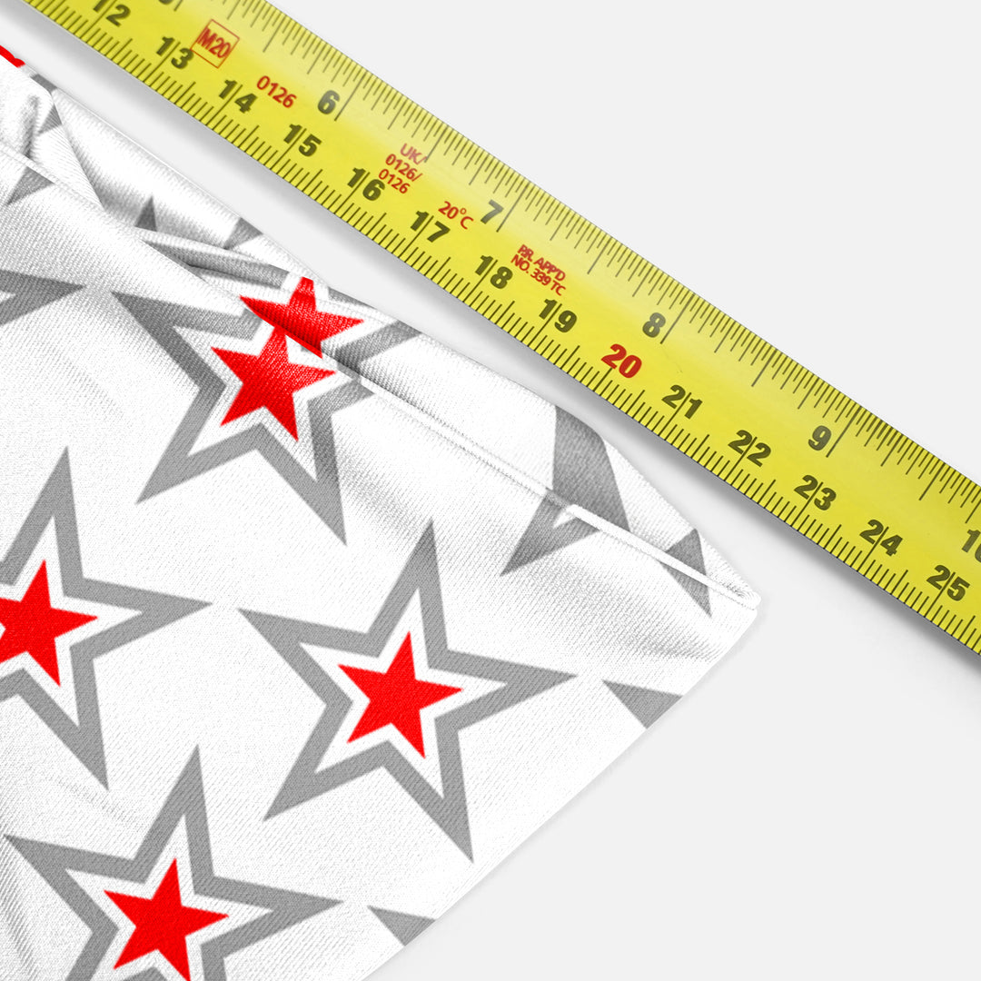 Stars Pattern White Red Headband