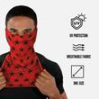 Stars Red Black Neck Gaiter