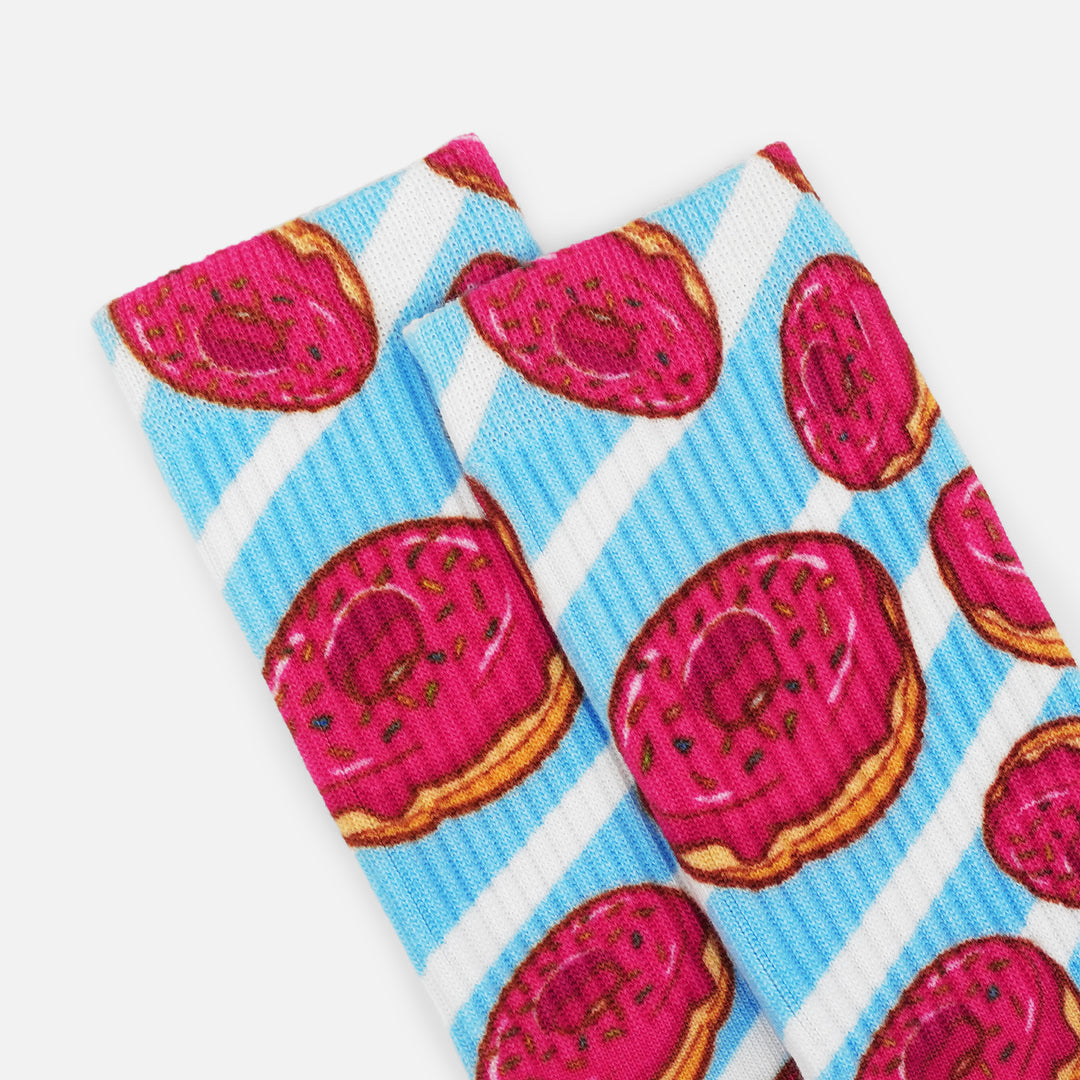 Sweet Stripe Donuts Crew Socks