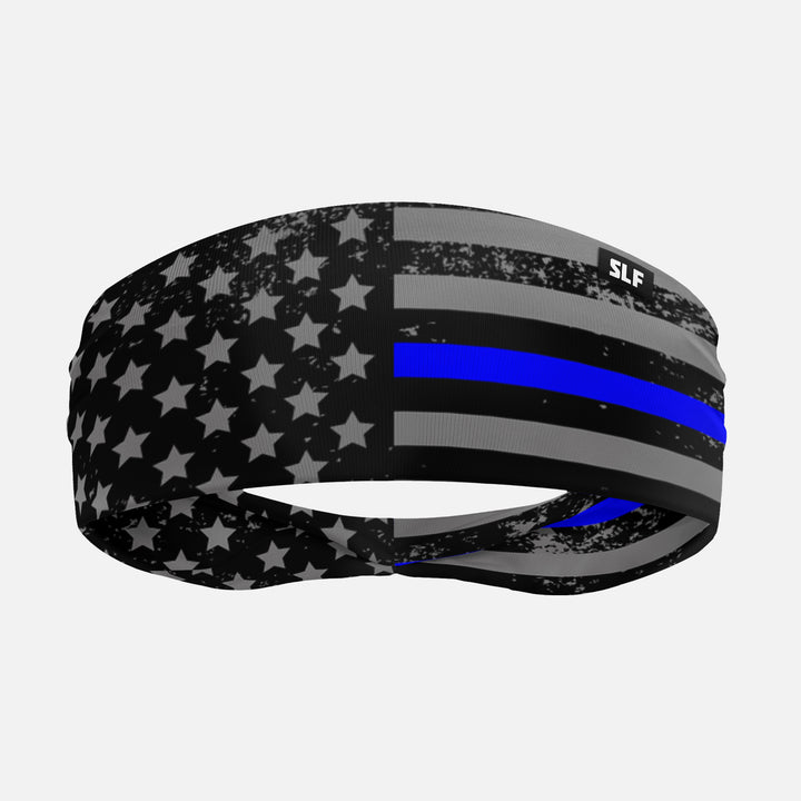 Tactical Thin Blue Line USA Flag Headband
